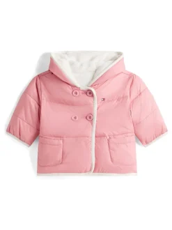 Tommy Hilfiger Pink Reversible Teddy Fleece Jacket