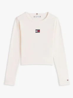 Tommy Hilfiger White Heritage Extra Slim Long Sleeve T-Shirt