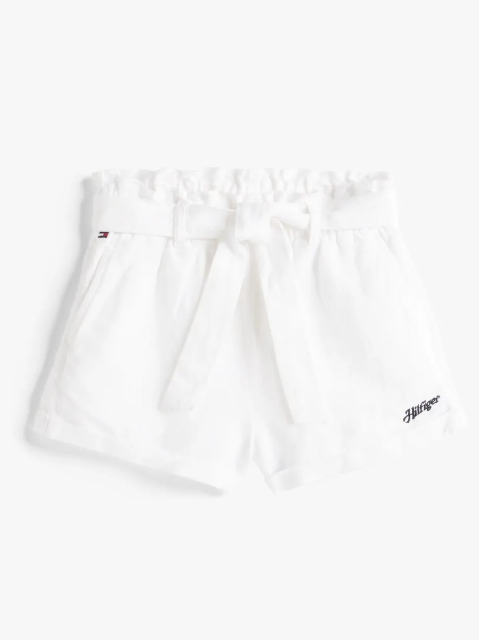 Tommy Hilfiger White Linen Pull On Shorts