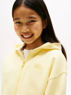 Tommy Hilfiger Yellow Relaxed Zip Thru Hoodie