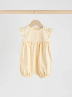 Tonal Pink Broderie 3 Pack Baby Rompers