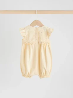 Tonal Pink Broderie 3 Pack Baby Rompers