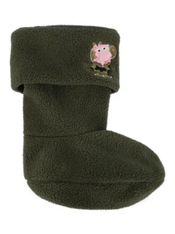 Totes Green Childrens Totes Peppa Pig Welly Liner Socks