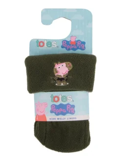 Totes Green Childrens Totes Peppa Pig Welly Liner Socks