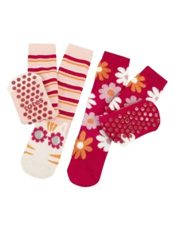 Totes Red Tosties Kids Original Slipper Socks 2 Pack