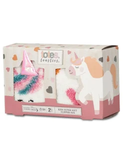 Totes White Toasties Girls Super Soft Slipper Socks 2 Pack