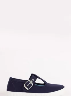 Trotters London Navy Blue Nantucket Canvas Shoes