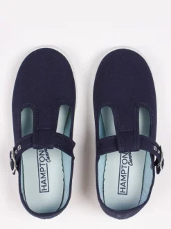 Trotters London Navy Blue Nantucket Canvas Shoes