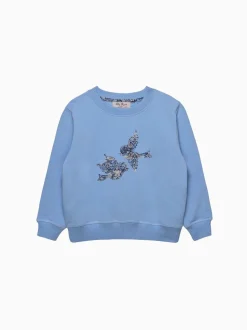 Trotters London Blue Strawberry Thief Birds Sweatshirt
