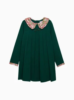 Trotters London Green Violet Pie Crust Dress