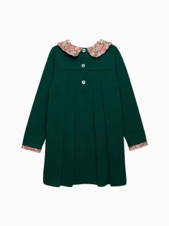 Trotters London Green Violet Pie Crust Dress