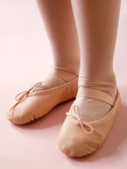 Trotters London Pink Bloch Ballet Shoes