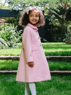 Trotters London Pink Classic Coat