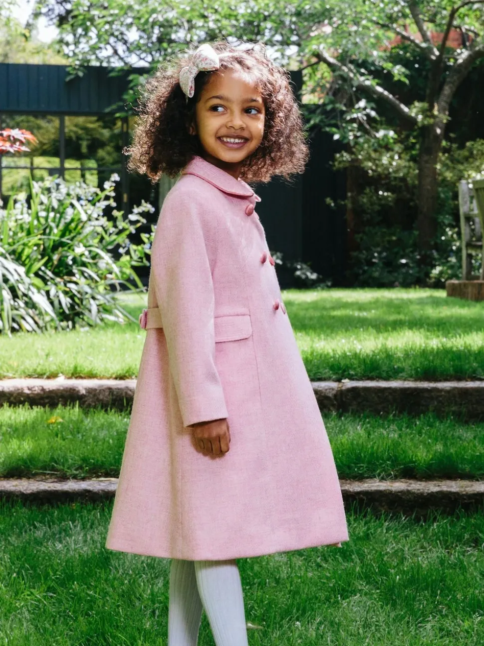 Trotters London Pink Classic Coat