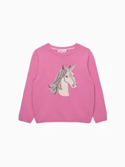 Trotters London Pink Magical Unicorn Jumper