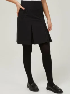 Trutex Black 16" Twin Pleat School Skirt (10-16 Yrs)