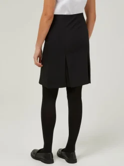 Trutex Black 16" Twin Pleat School Skirt (10-16 Yrs)