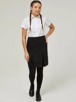 Trutex Black 18" Twin Pleat School Skirt (10-17 Yrs)