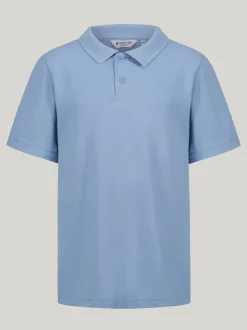 Trutex Unisex Blue 3 Pack Short Sleeve School Polo Shirts