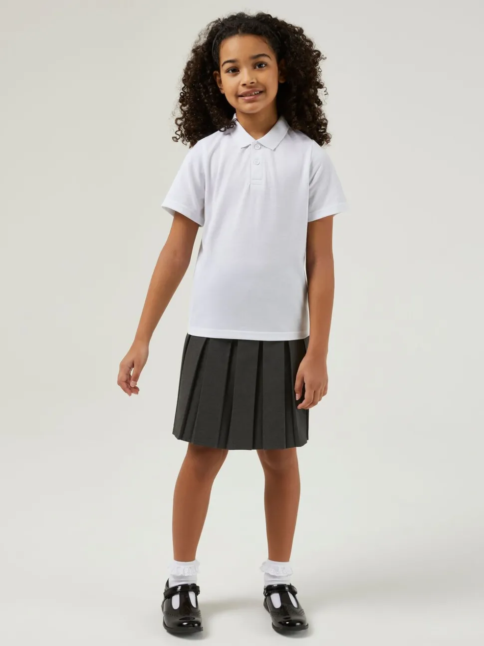 Trutex Unisex White 3 Pack Short Sleeve School Polo Shirts