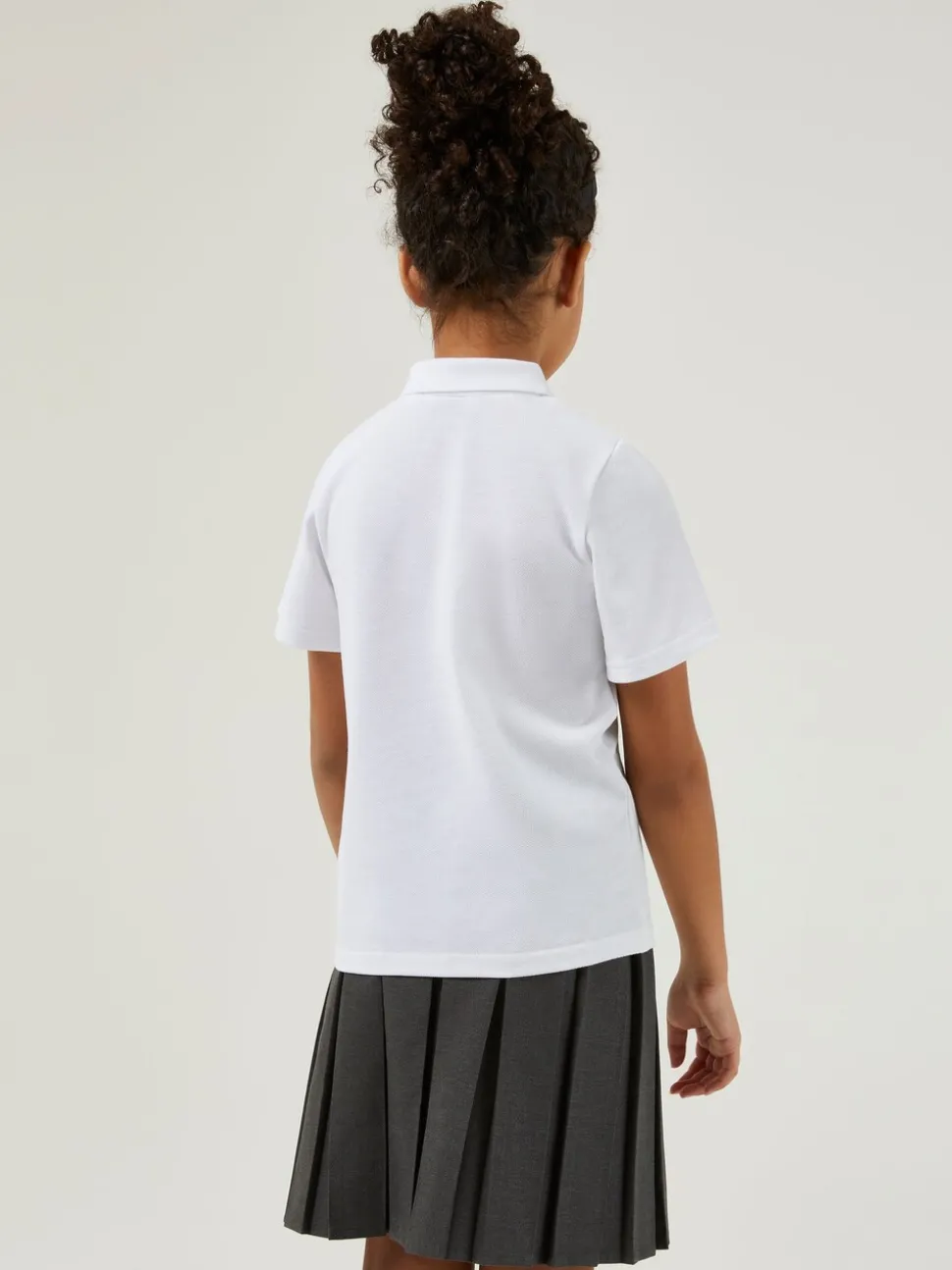 Trutex Unisex White 3 Pack Short Sleeve School Polo Shirts