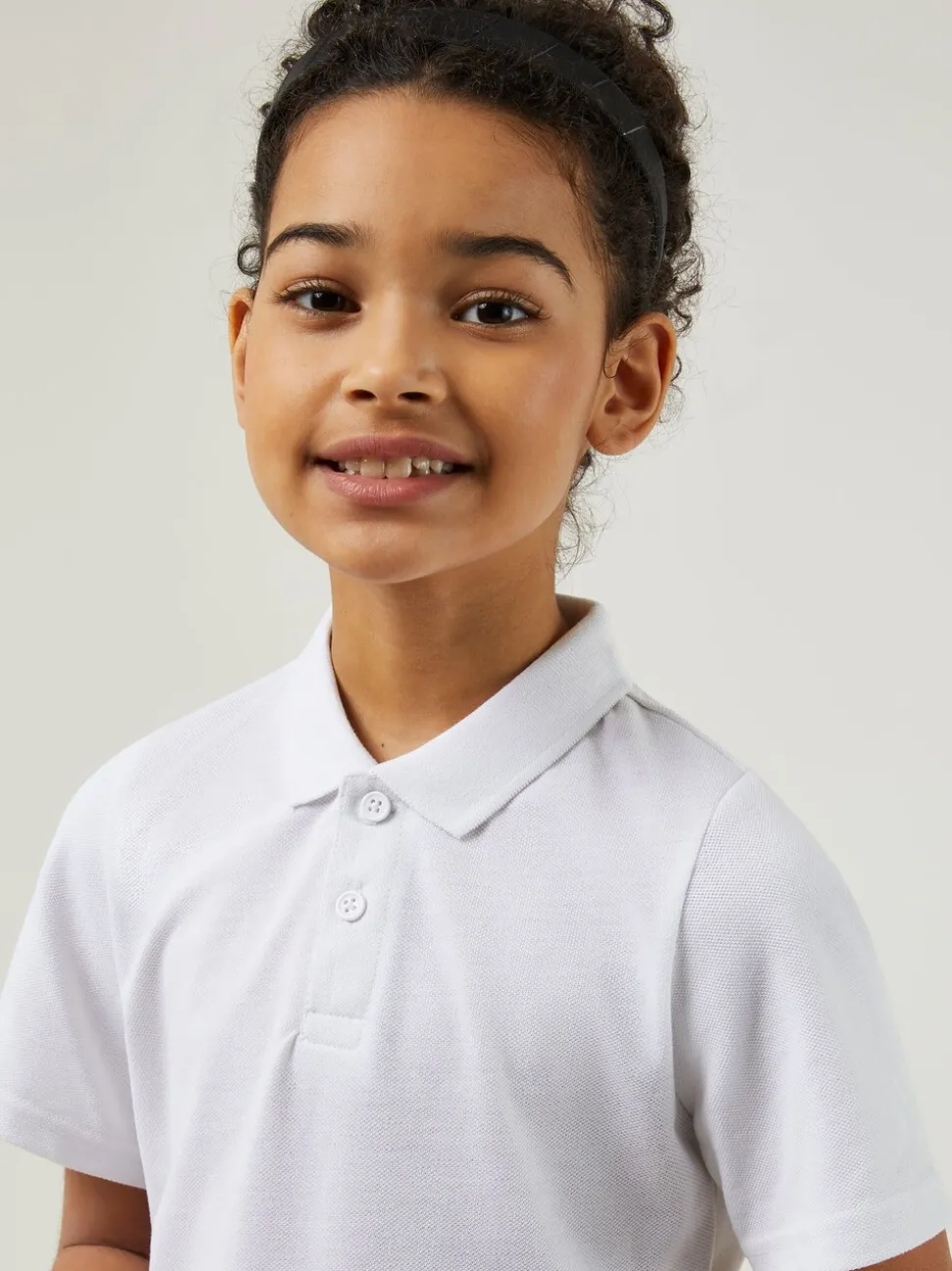 Trutex Unisex White 3 Pack Short Sleeve School Polo Shirts