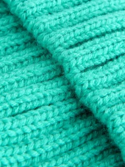 Turquoise Blue Rib Pom Beanie (3mths-16yrs)