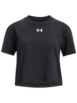 Under Armour Black Crop Sportstyle Logo Short Sleeve T-Shirt