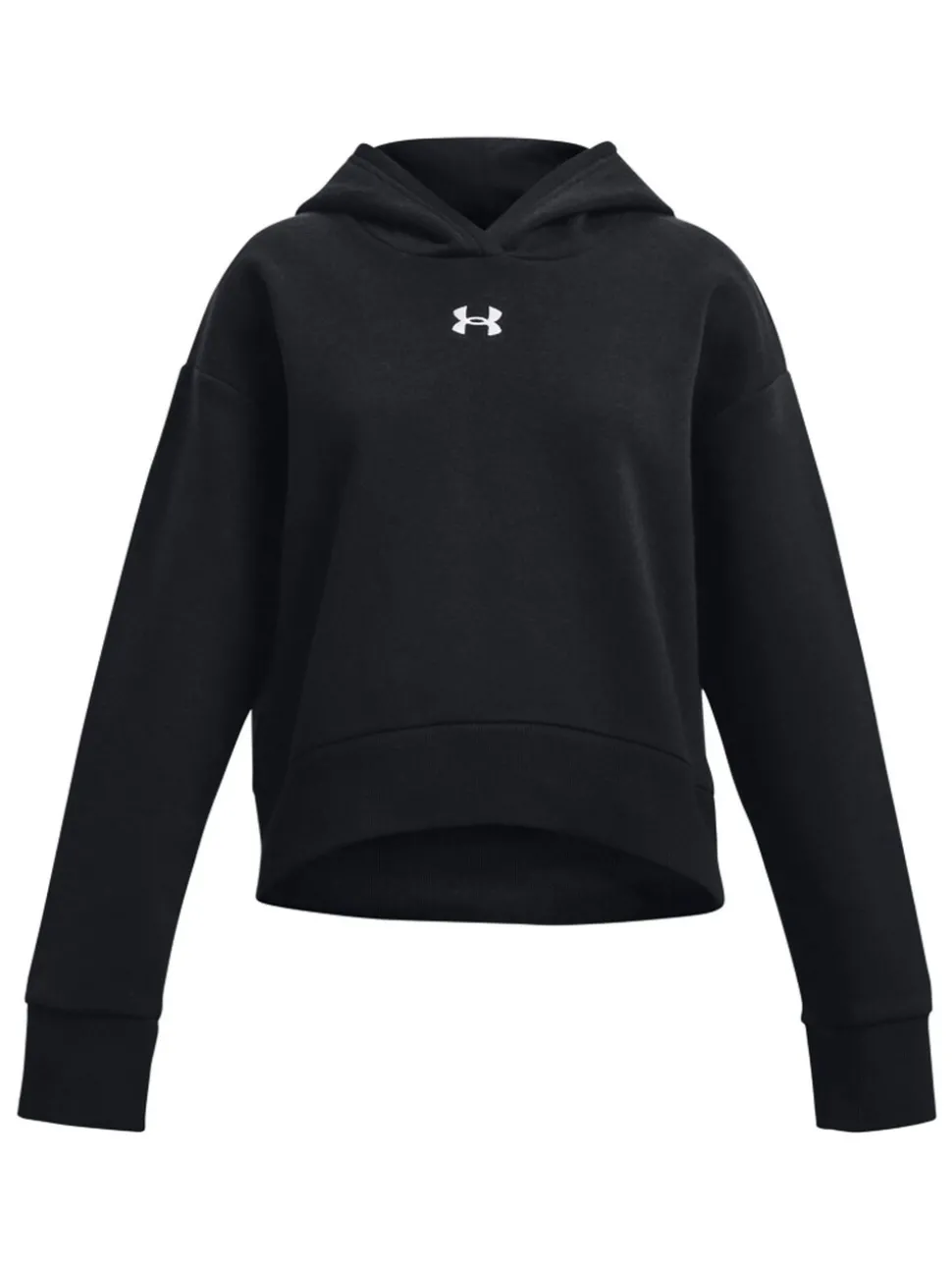 Under Armour Black Rival Fleece Crop Hoodie