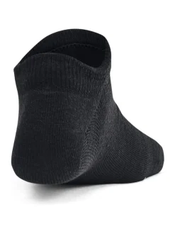 Under Armour Black Youth Essential No Show Socks 6 Pack
