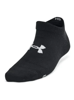 Under Armour Black Youth Essential No Show Socks 6 Pack