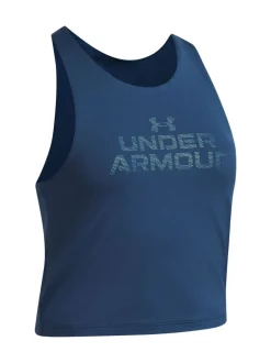 Under Armour Blue Motion Branded Crop Tank