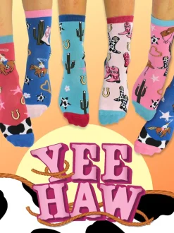 United Odd Socks Pink Yee Haw Socks 3 pack
