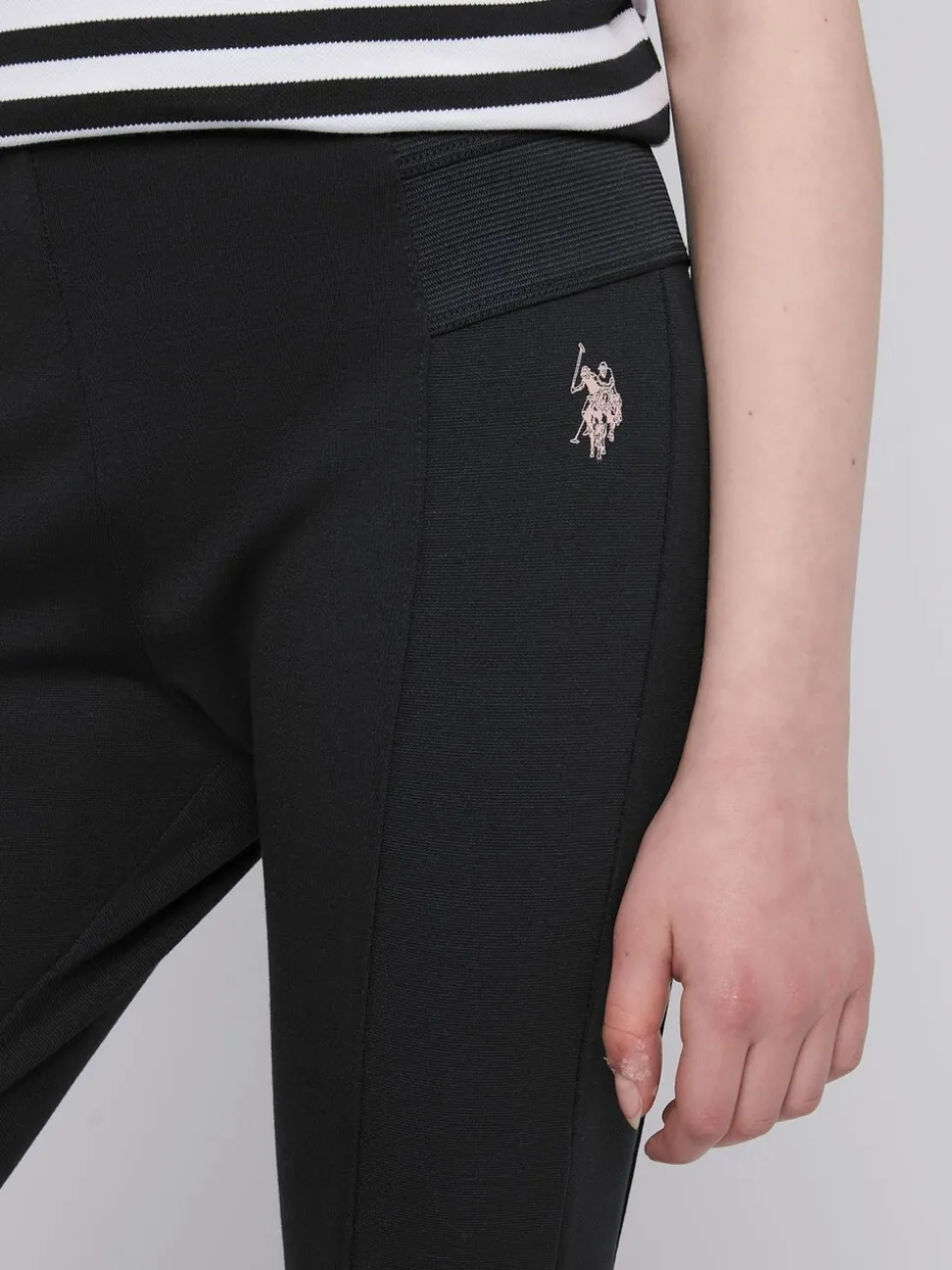 U.S. Polo Assn. Black Elastic Waistband Leggings
