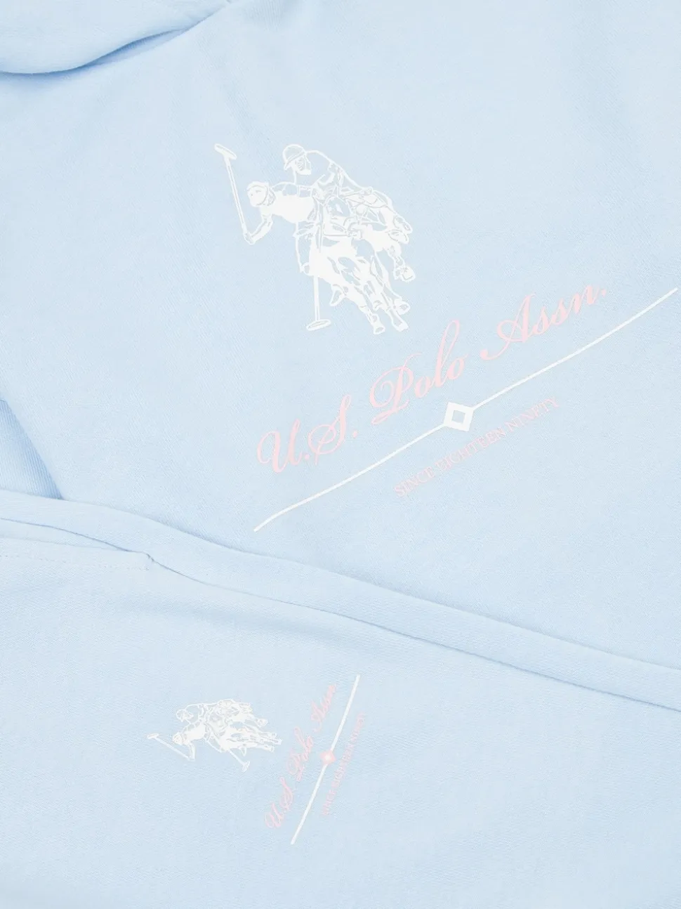 U.S. Polo Assn. Blue Girls Brushed Back Hoodie & Joggers Set