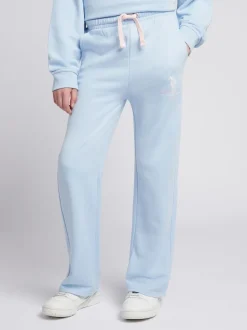 U.S. Polo Assn. Blue Girls Brushed Back Hoodie & Joggers Set