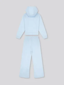 U.S. Polo Assn. Blue Girls Brushed Back Hoodie & Joggers Set