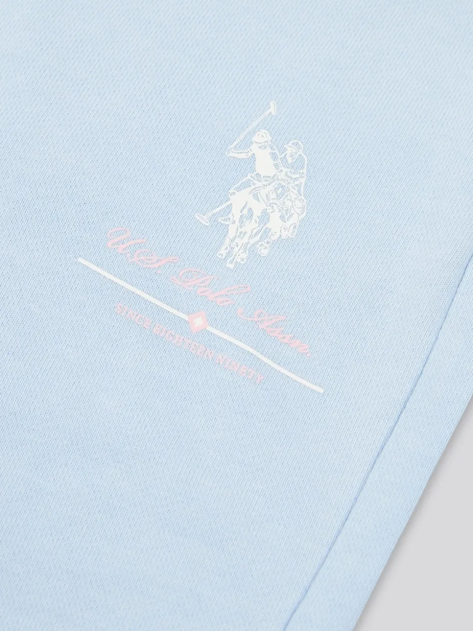 U.S. Polo Assn. Blue Girls Brushed Back Hoodie & Joggers Set
