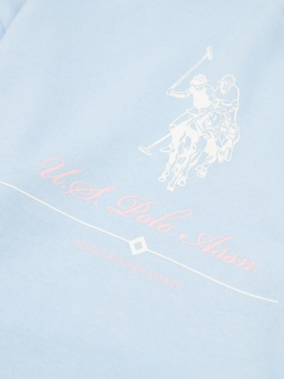 U.S. Polo Assn. Blue Girls Brushed Back Hoodie & Joggers Set