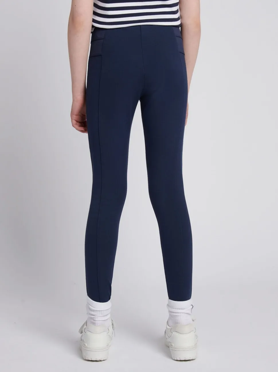 U.S. Polo Assn. Blue Girls Elastic Waistband Leggings