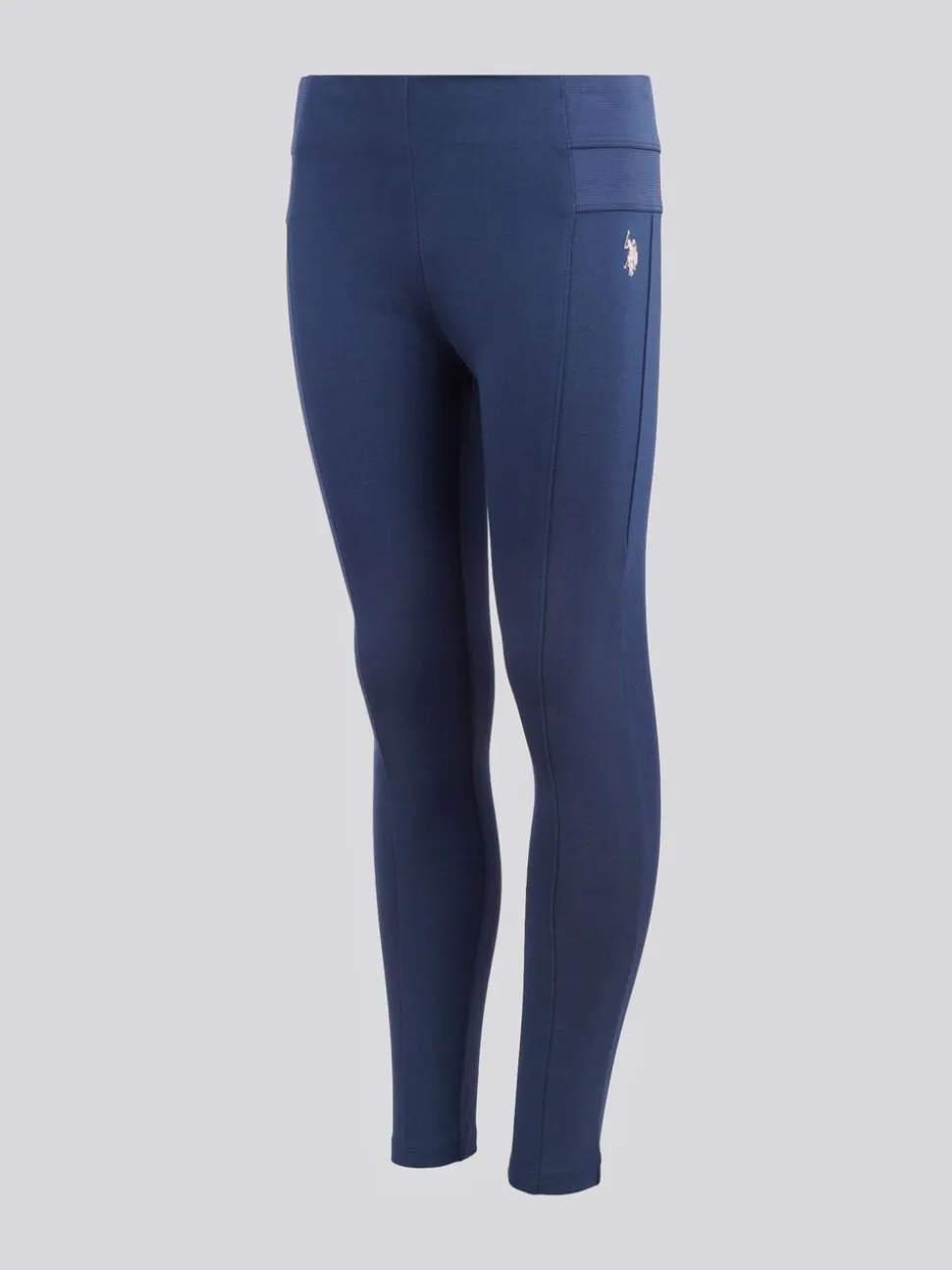 U.S. Polo Assn. Blue Girls Elastic Waistband Leggings