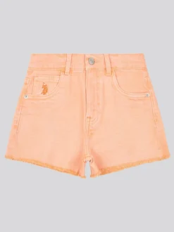 U.S. Polo Assn Orange Wash Denim Shorts
