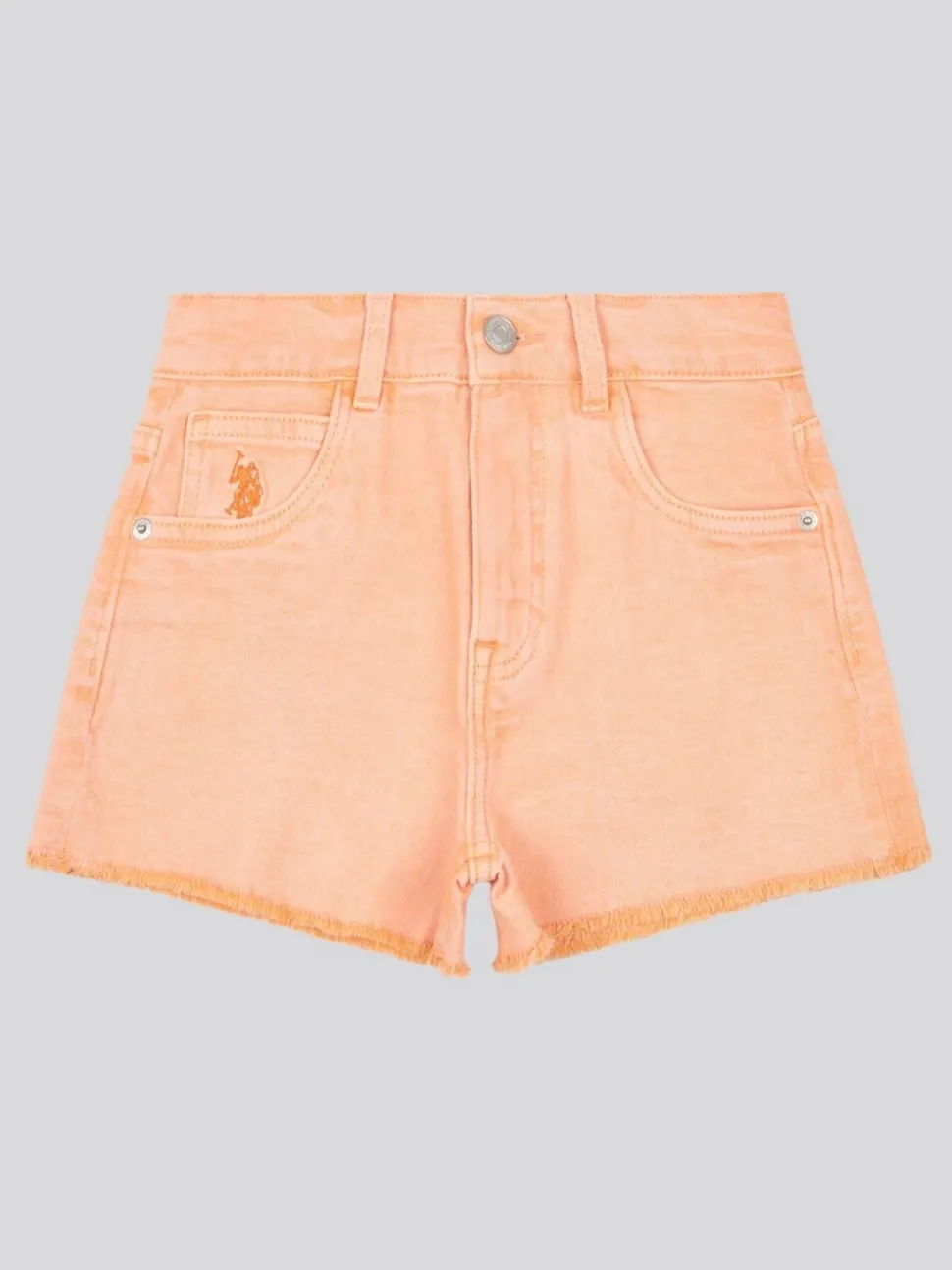 U.S. Polo Assn Orange Wash Denim Shorts