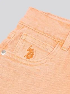 U.S. Polo Assn Orange Wash Denim Shorts