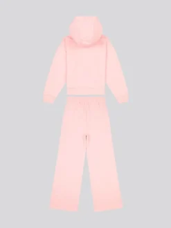 U.S. Polo Assn. Pink Girls Brushed Back Hoodie & Joggers Set