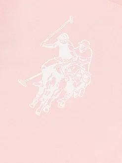 U.S. Polo Assn Pink Girls Graphic Print Boxy Sweat & Leggings Set