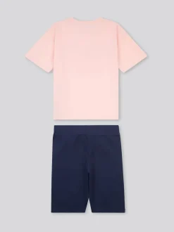 U.S. Polo Assn Pink Print T-Shirt & Jersey Shorts Set