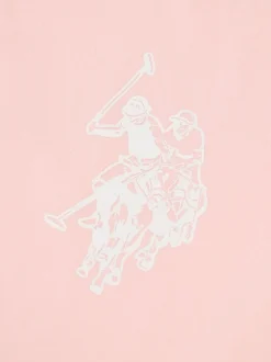 U.S. Polo Assn Pink Print T-Shirt & Jersey Shorts Set