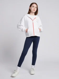 U.S. Polo Assn. White Graphic Print Zip Through Sweater