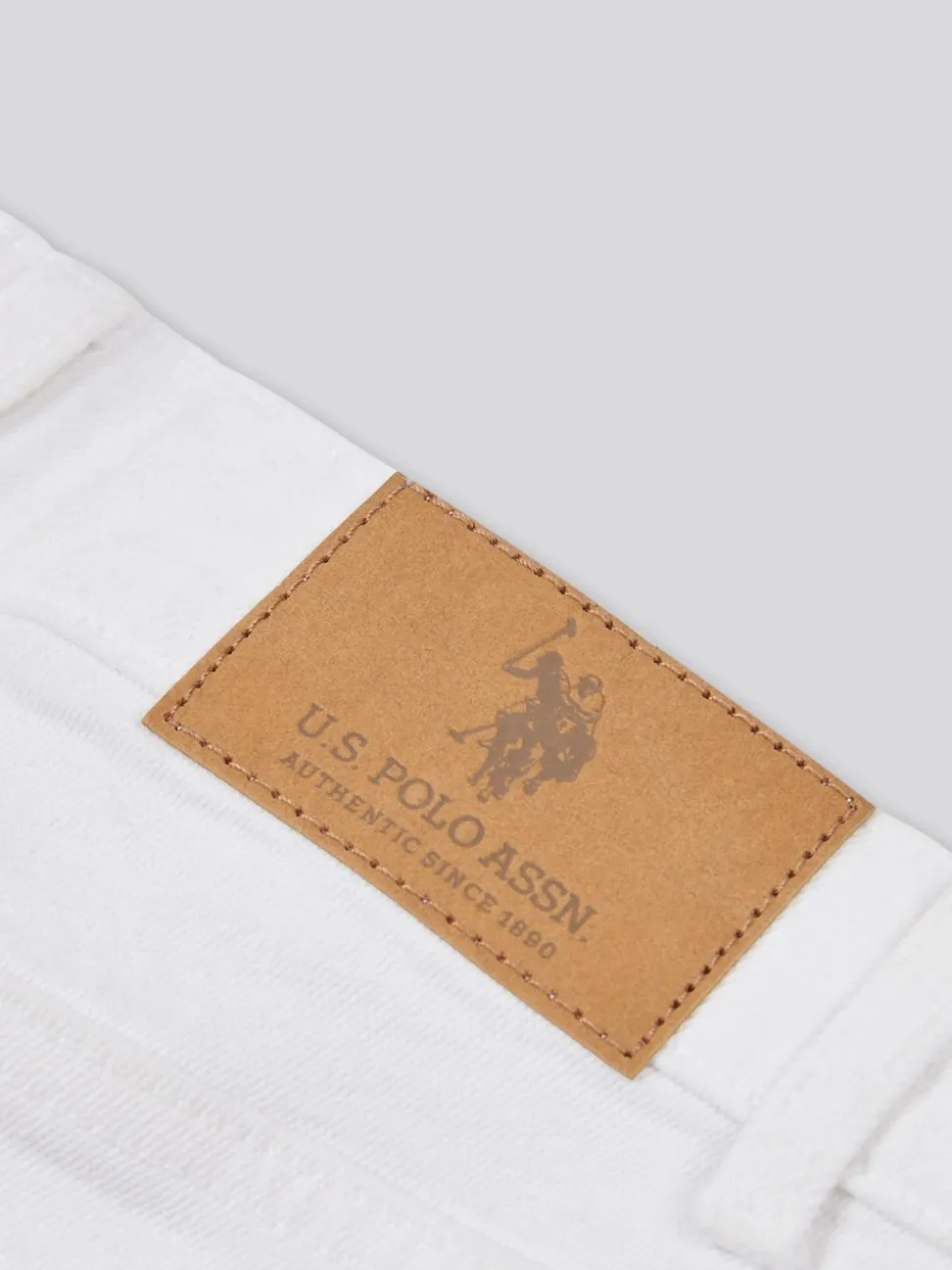 U.S. Polo Assn White Wash Denim Shorts